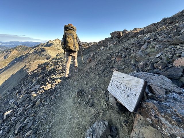 Hiking the Pacific Crest Trail at dawn